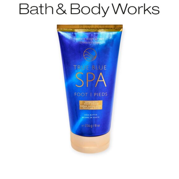 Bath & Body Works True Blue Spa Foot Cream 8 oz Super Rich Moisturizer NWT - Picture 1 of 4